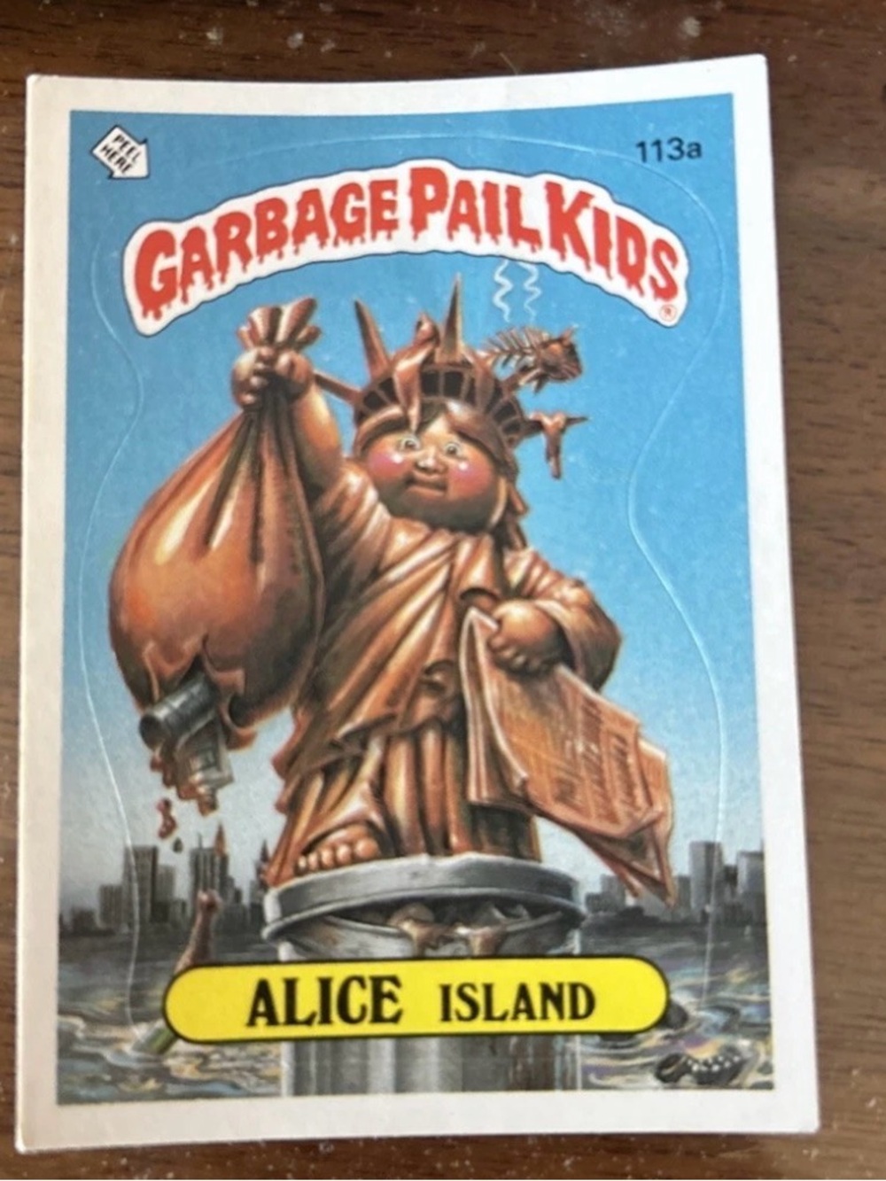 1986 Garbage Pail Kids Original Series 3 Alice Island 113A